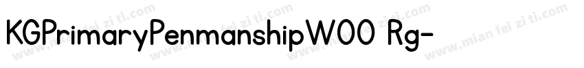 KGPrimaryPenmanshipW00 Rg字体转换